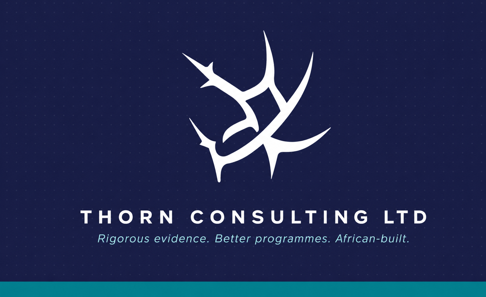 Thorn Consulting official business card back with brand insignia